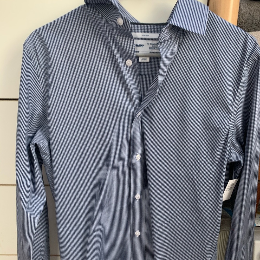 Men’s NWT Old Navy Blue&White Dress Shirt Size S
